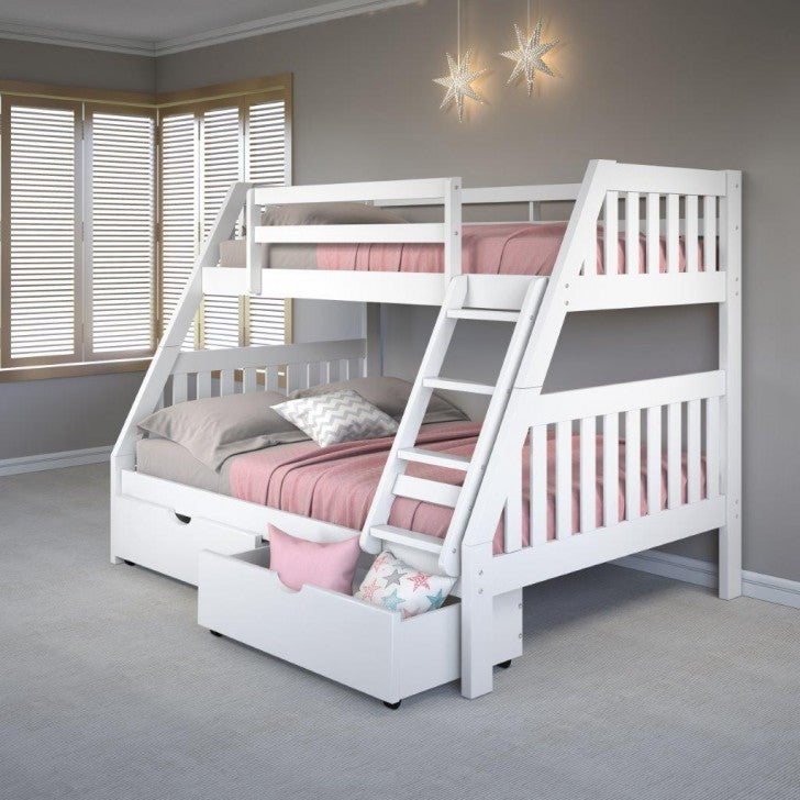 SPECIAL - Twin/Full Bunk Bed w/Under Storage Drawers