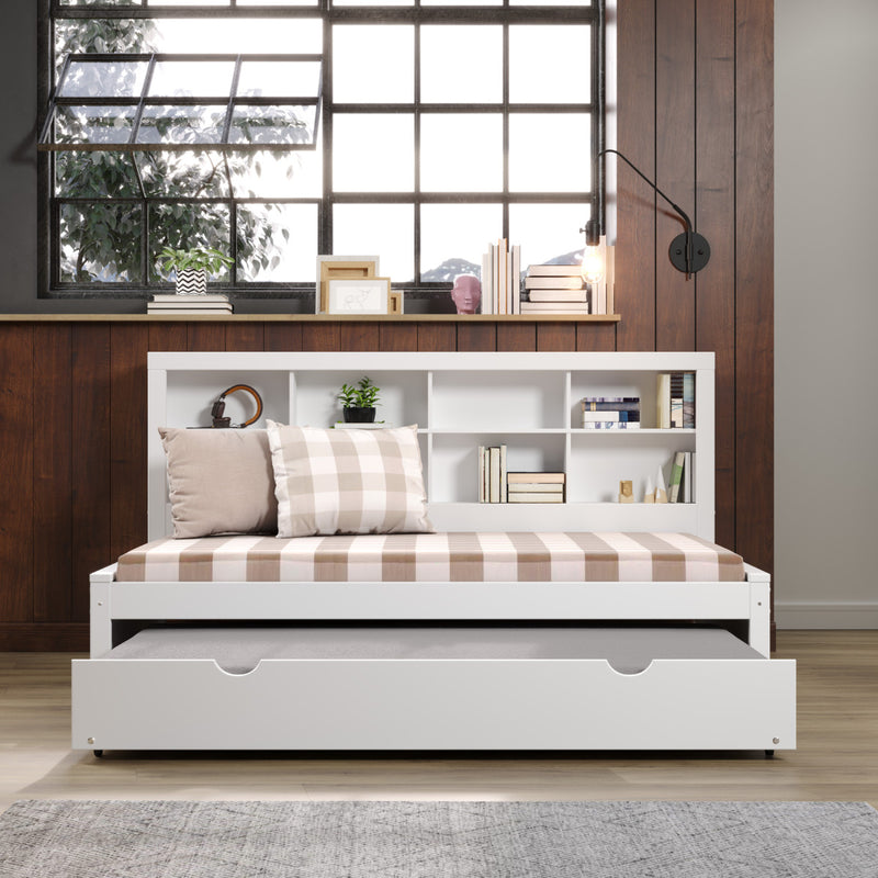SPECIAL - Twin Side Bookcase Daybed w/Trundle