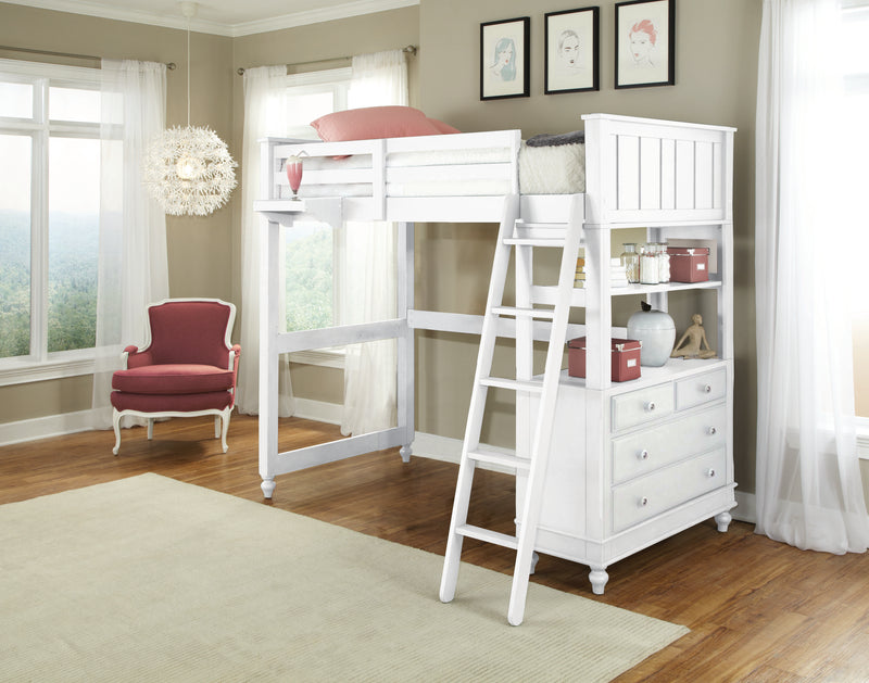 Hillsdale Furniture Twin Lakehouse Loft Bed - White