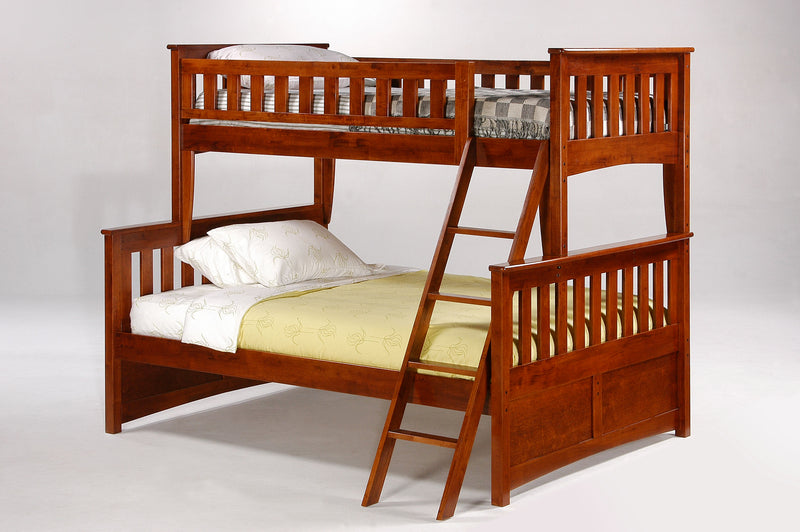 Twin/Full Bunk Bed in Cherry