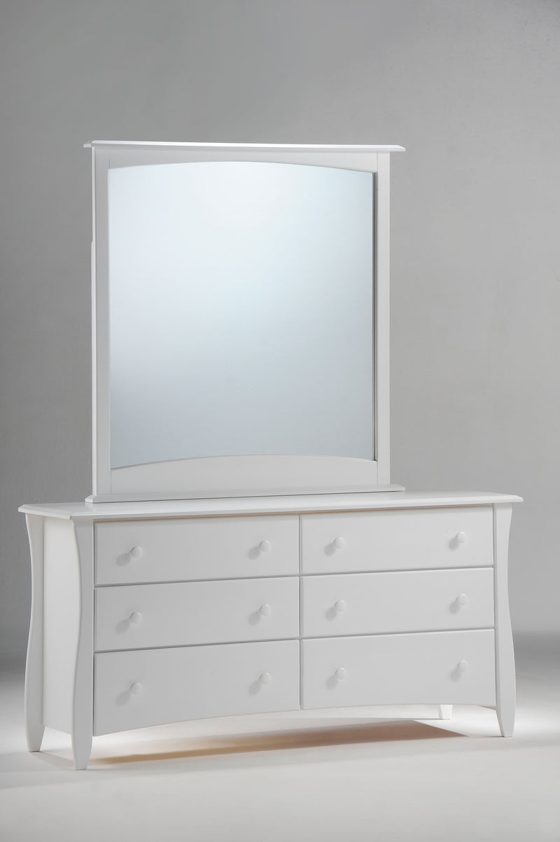 Dresser and Mirror in White
