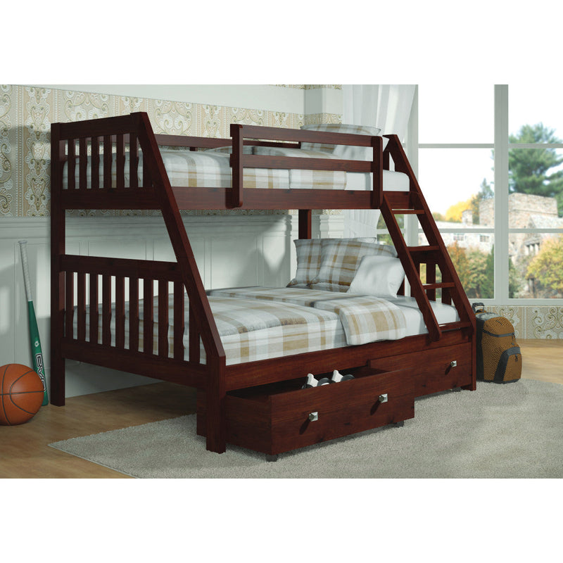 SPECIAL - Twin/Full Bunk Bed w/Under Storage Drawers