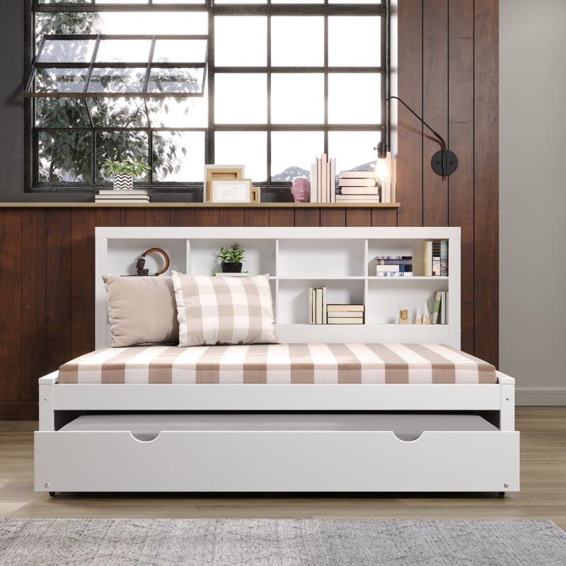 SPECIAL - Full Side Bookcase Daybed w/Trundle