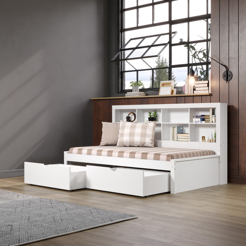 SPECIAL - Twin Side Bookcase Daybed w/Under Drawers