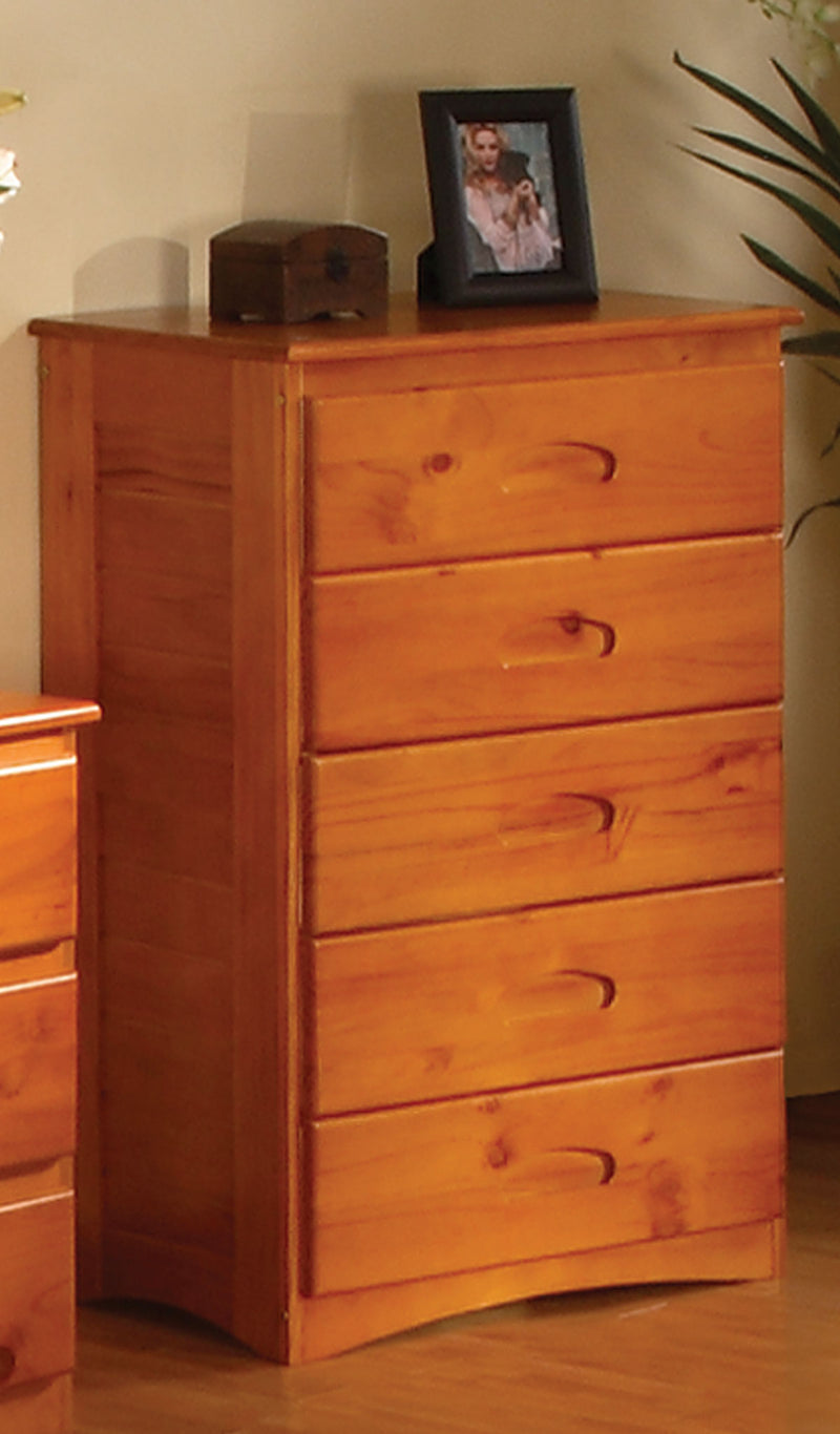 5 Drawer Chest in Pecan