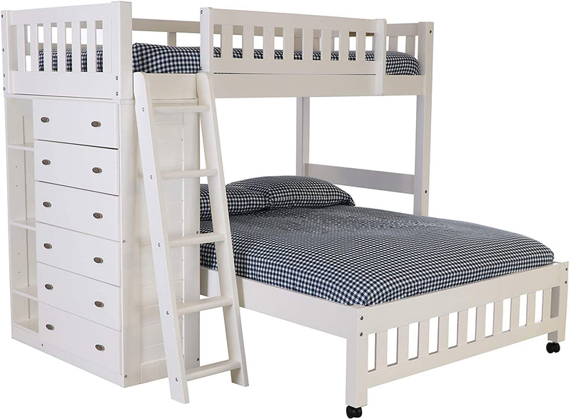 DS Twin/Full Loft Bed - WHITE