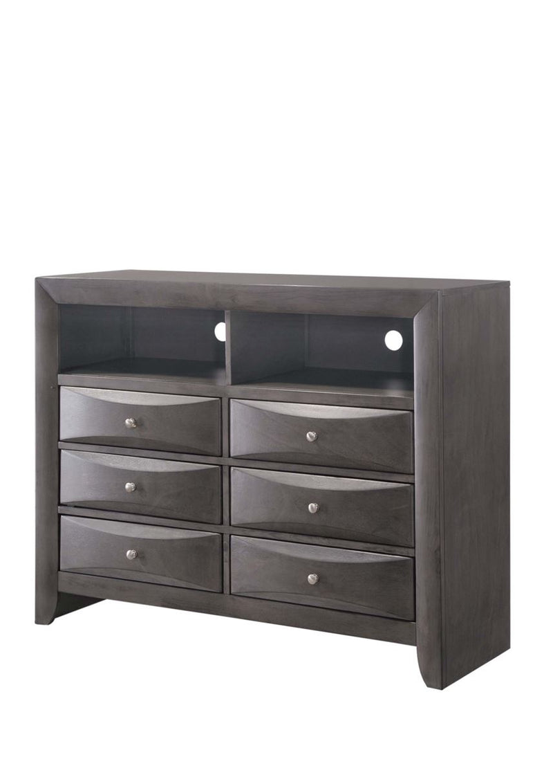 grey media chest / tv stand