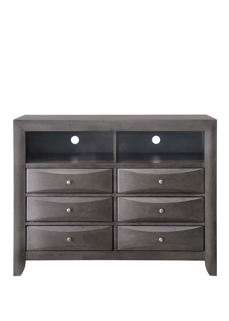 grey media chest / tv stand