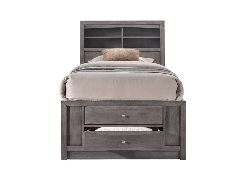 Grey captains bed with storage