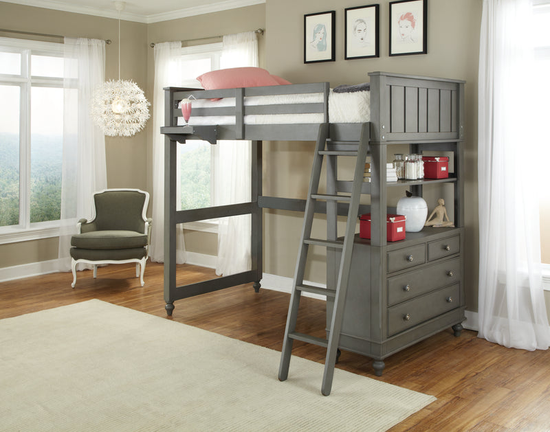 Hillsdale Furniture Twin Lakehouse Loft Bed - Gray - 1 IN STOCK
