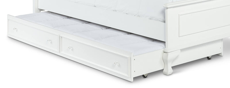 White trundle for under bed