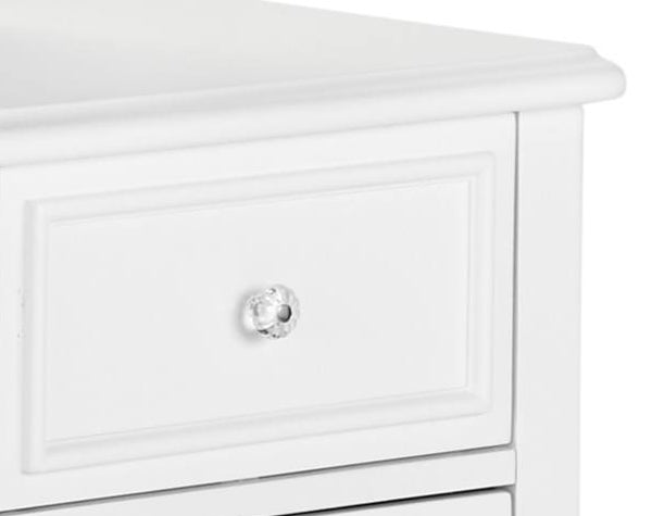 white dresser detail