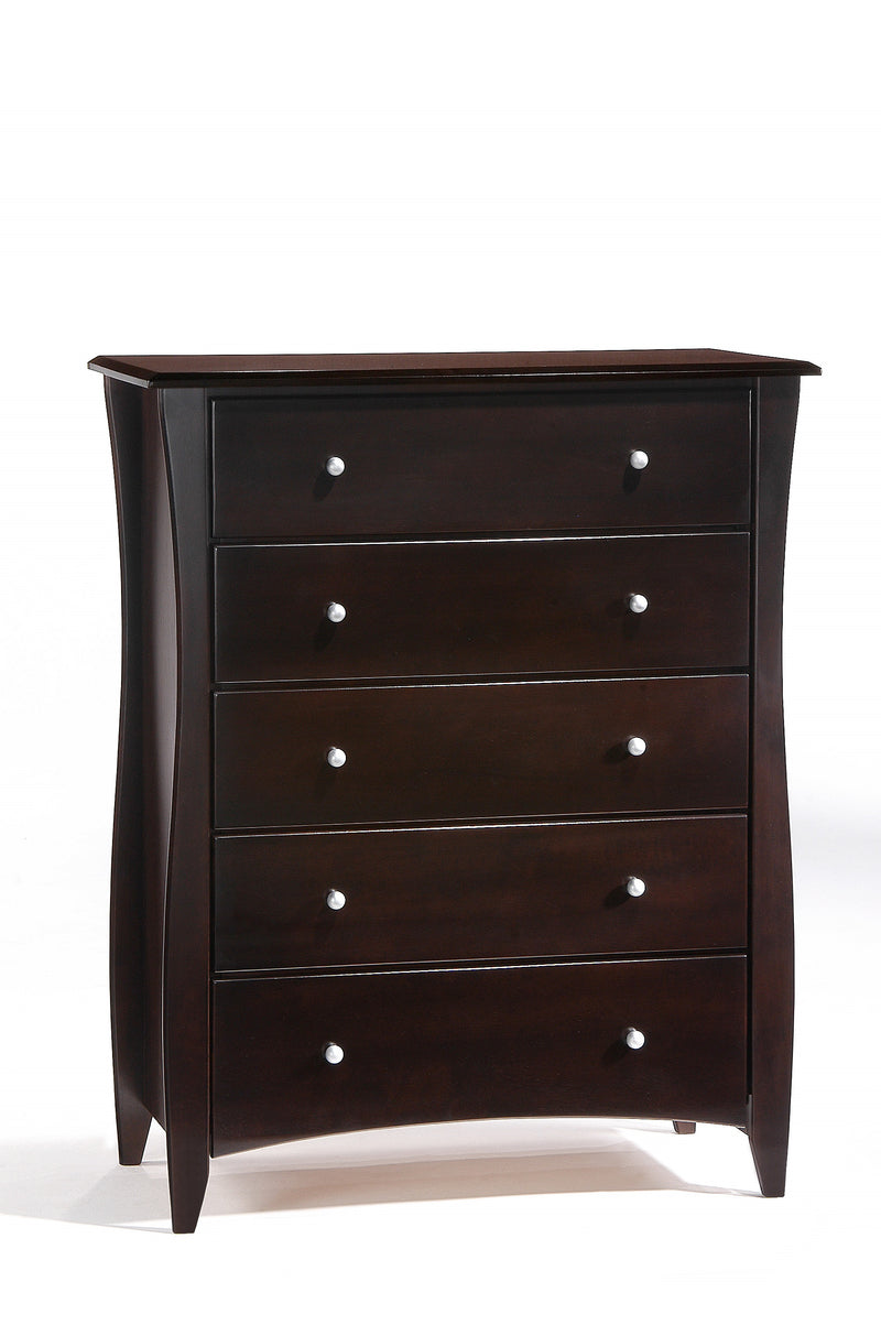 5 Drawer Chest in Chocolate