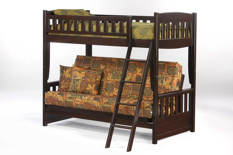 Futon Bunk Bed in Chocolate