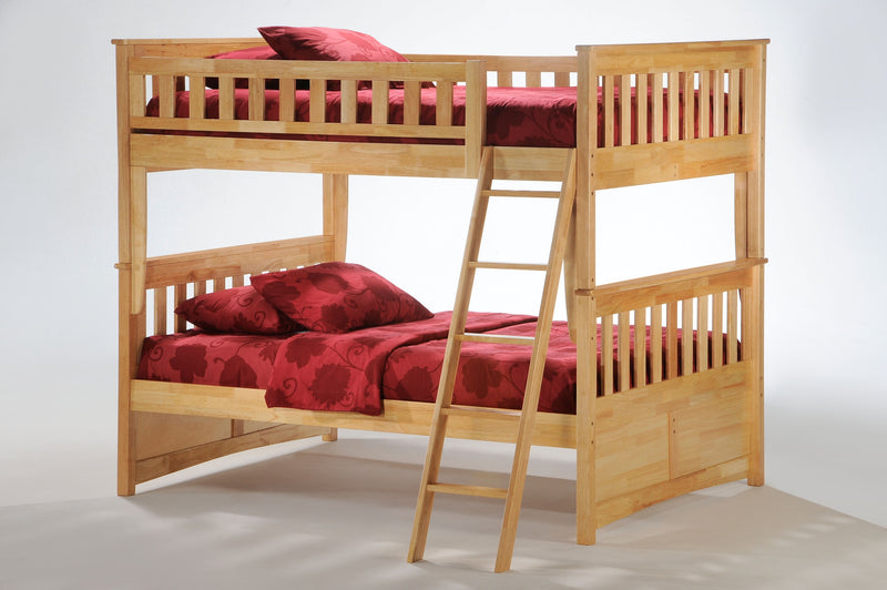 Full over Full Bunk Bed in Natural